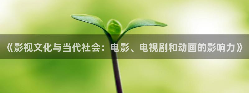 晴天影视大全：《影视文化与当代社会：电影、电视剧和动画的影响力》